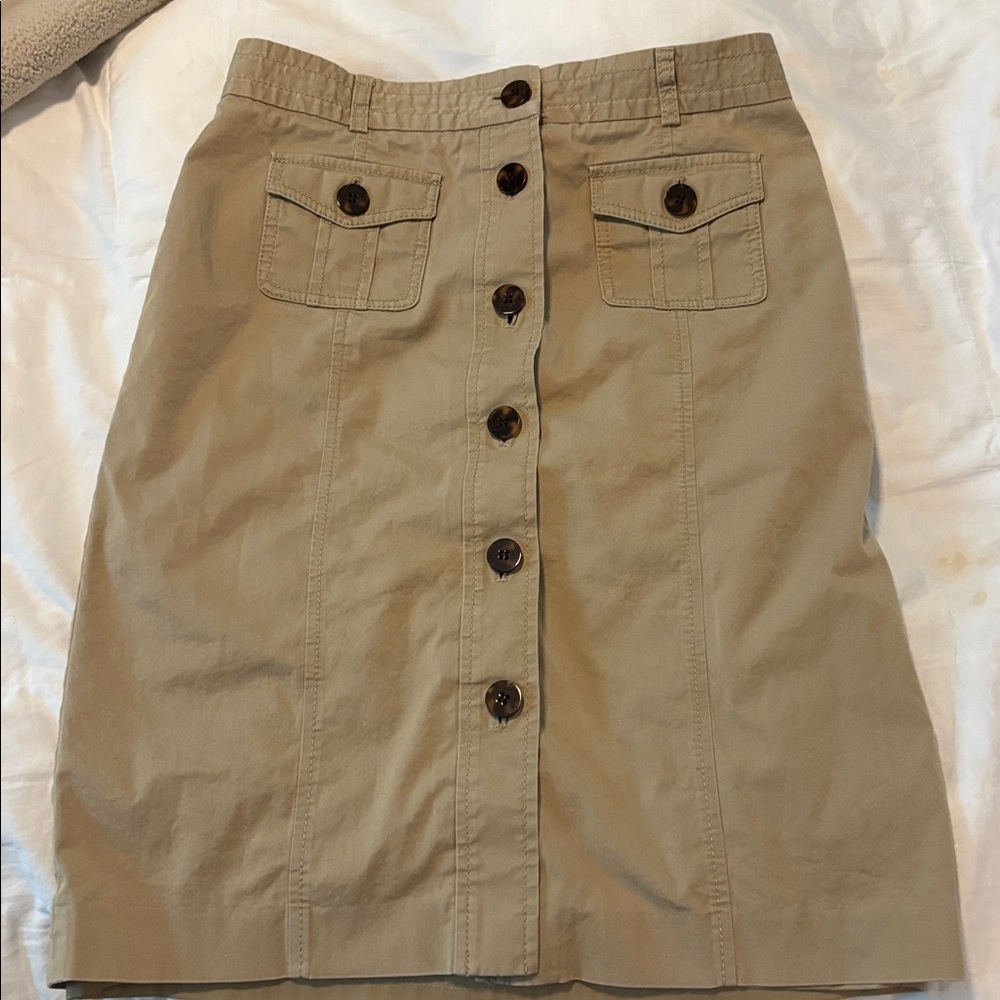 Talbots Tan Pencil Skirt